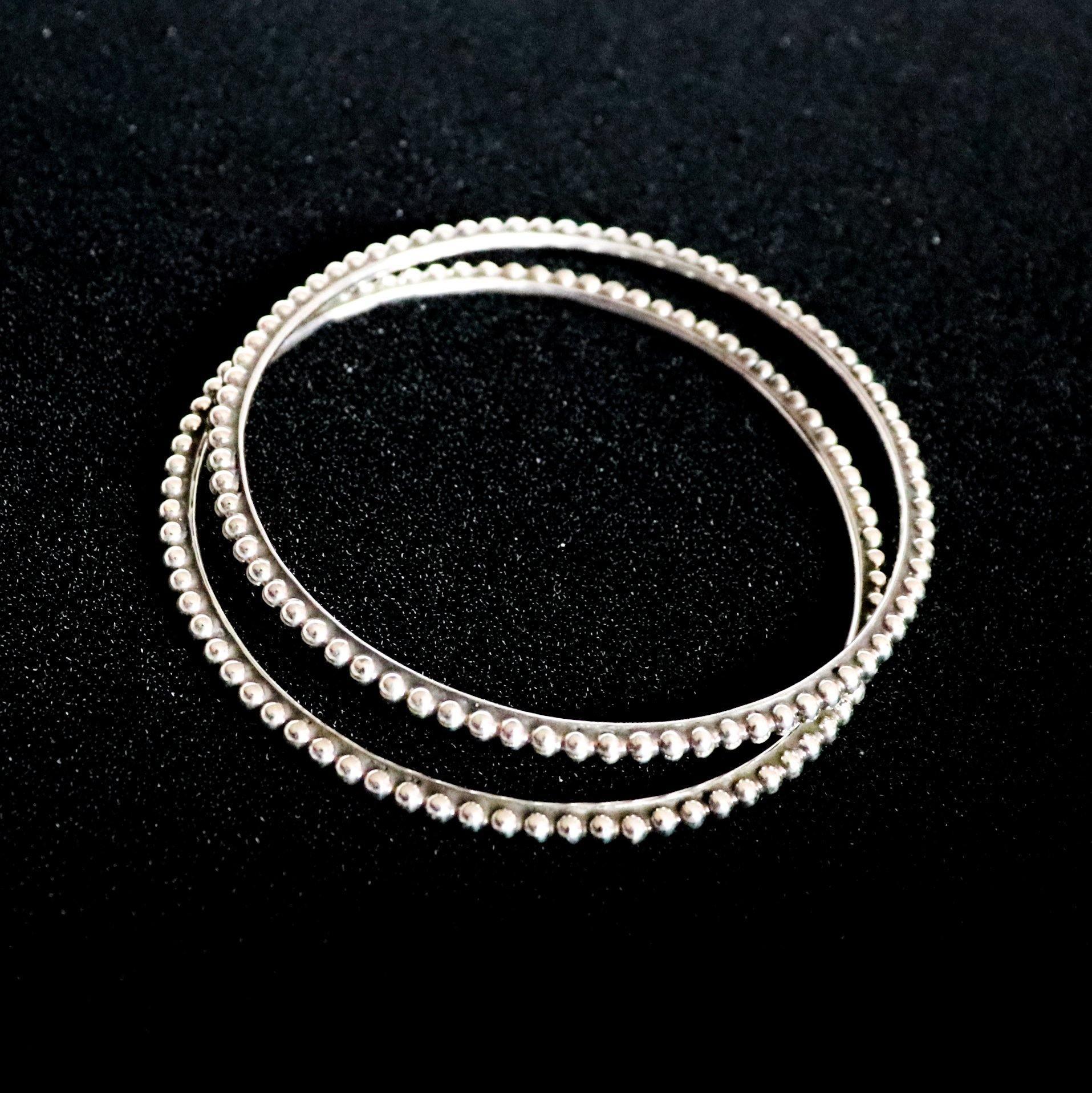 Silver Drop bangles