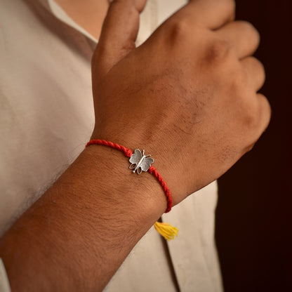Silver Butterfly Charm Rakhi