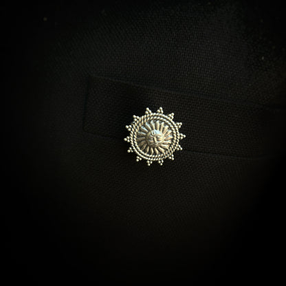 Silver Suraj brooch