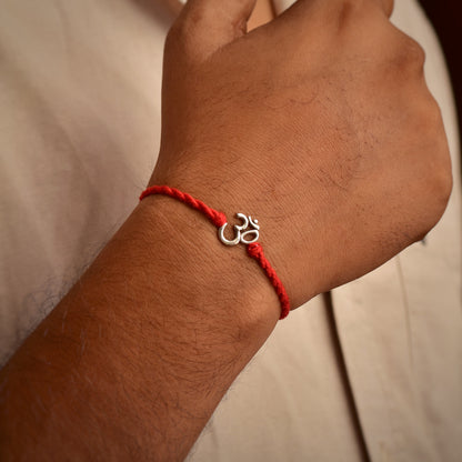 Silver Om Rakhi