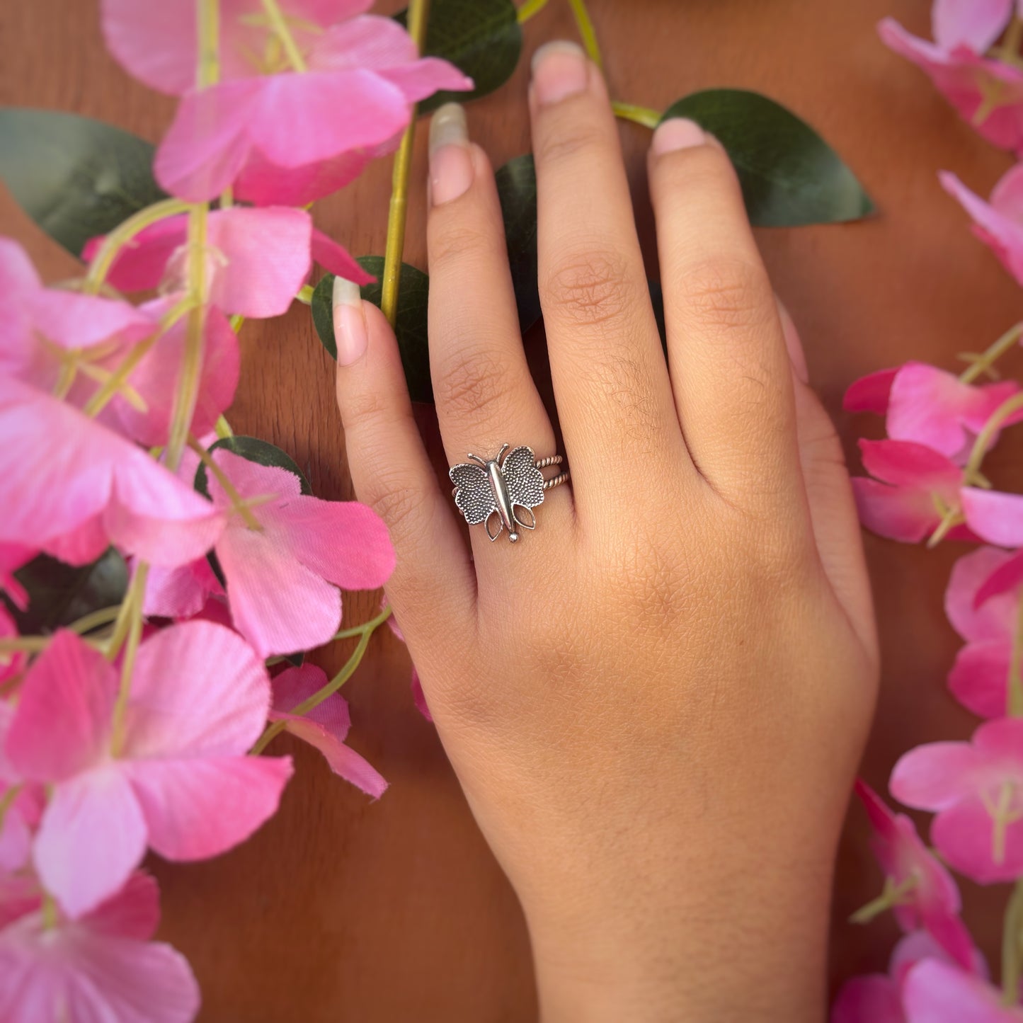 Silver Butterfly Ring