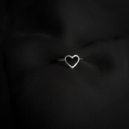 Silver heart Ring