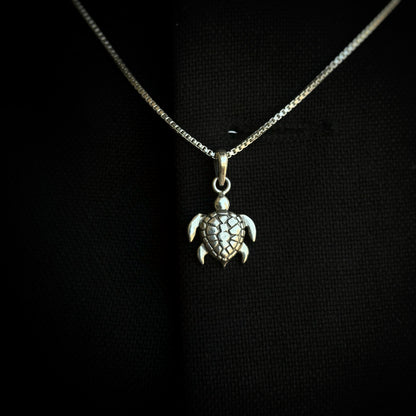 Silver Turtle Pendant( Without chain)