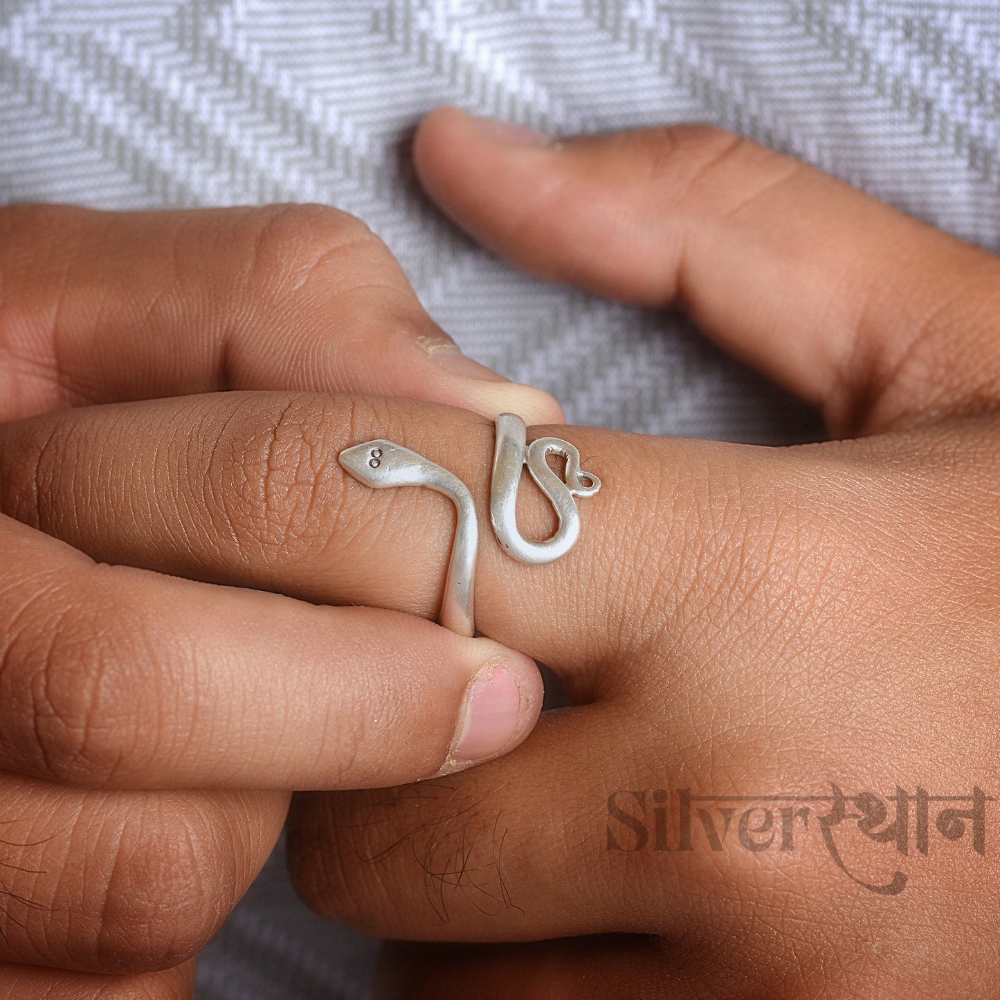 Silver Snake Serpent Ring