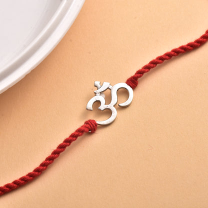 Silver Sacred Om Symbol Rakhi
