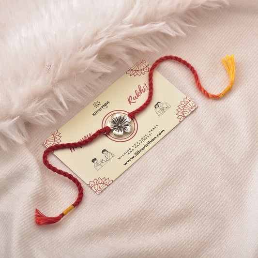 Silver Blossom Flower Rakhi