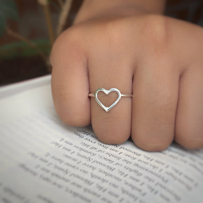 Silver heart Ring