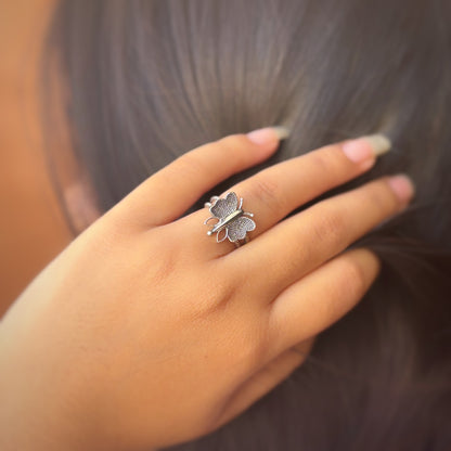 Silver Butterfly Ring