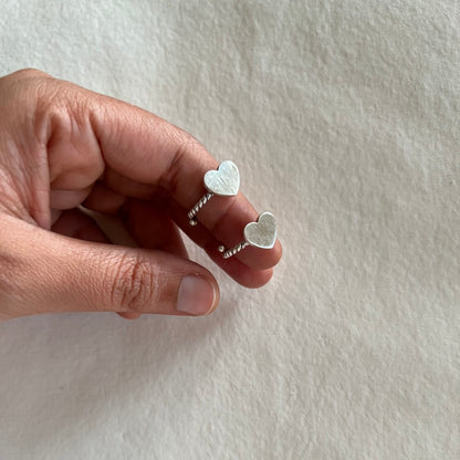Silver Heart Toe-rings( Pair)