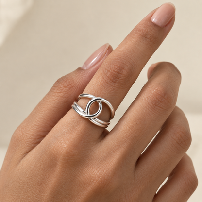 Silver Eternal Loop Ring