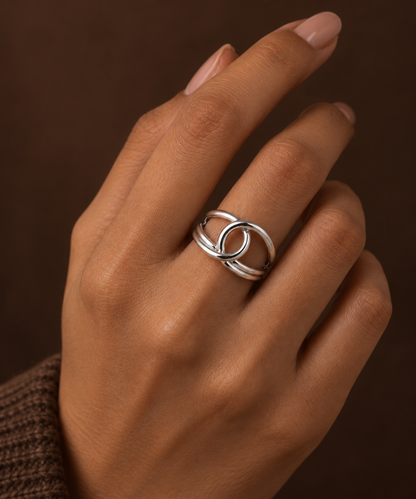 Silver Eternal Loop Ring