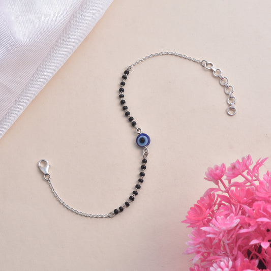 Silve Evil Eye Charm Nazariya Bracelet