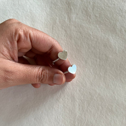 Silver Heart Toe-rings( Pair)