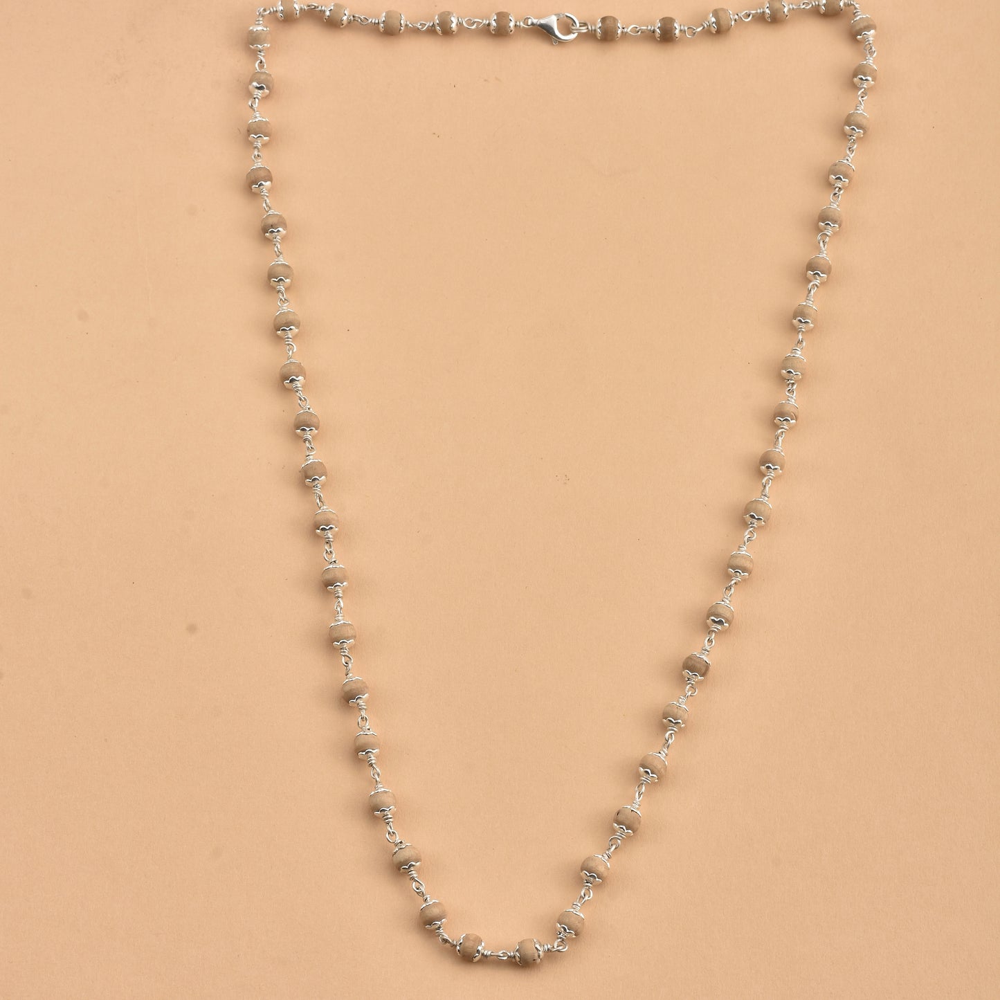 Silver Tulsi Beads Mala( Original Tulsi Beads)