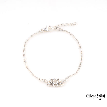 Silver Lotus Grace Bracelet