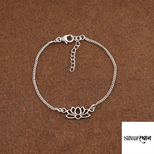 Silver Lotus Grace Bracelet