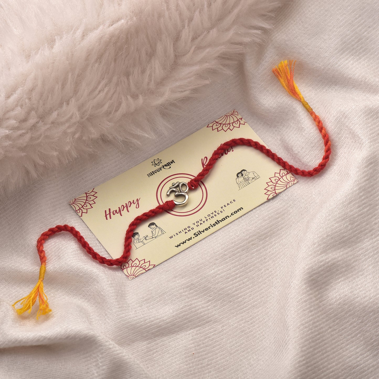 Silver Om Rakhi