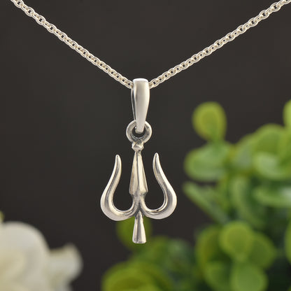 Silver Mahadev Trishul pendant( Without chain)