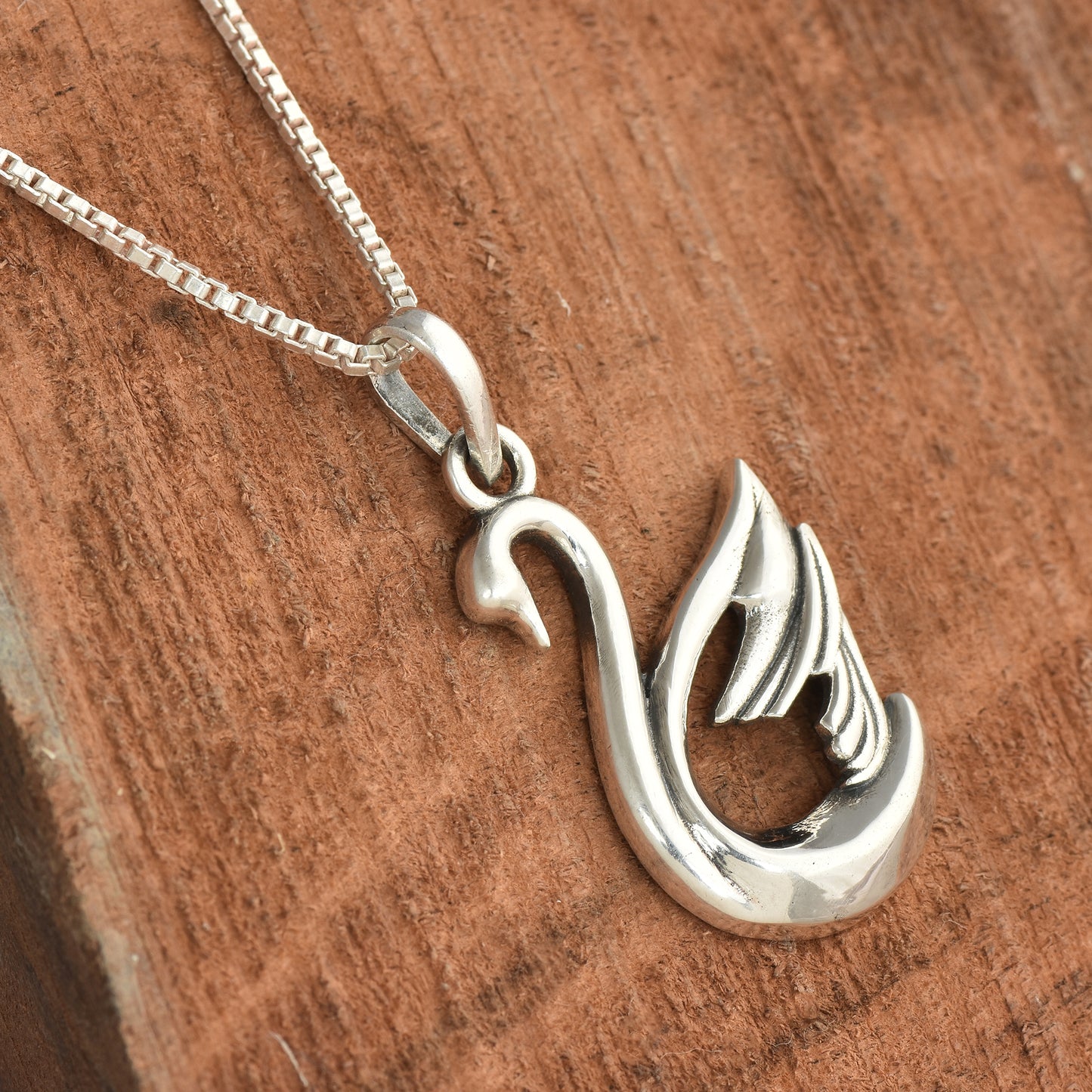 Silver Swan Bird Pendant(Without chain)