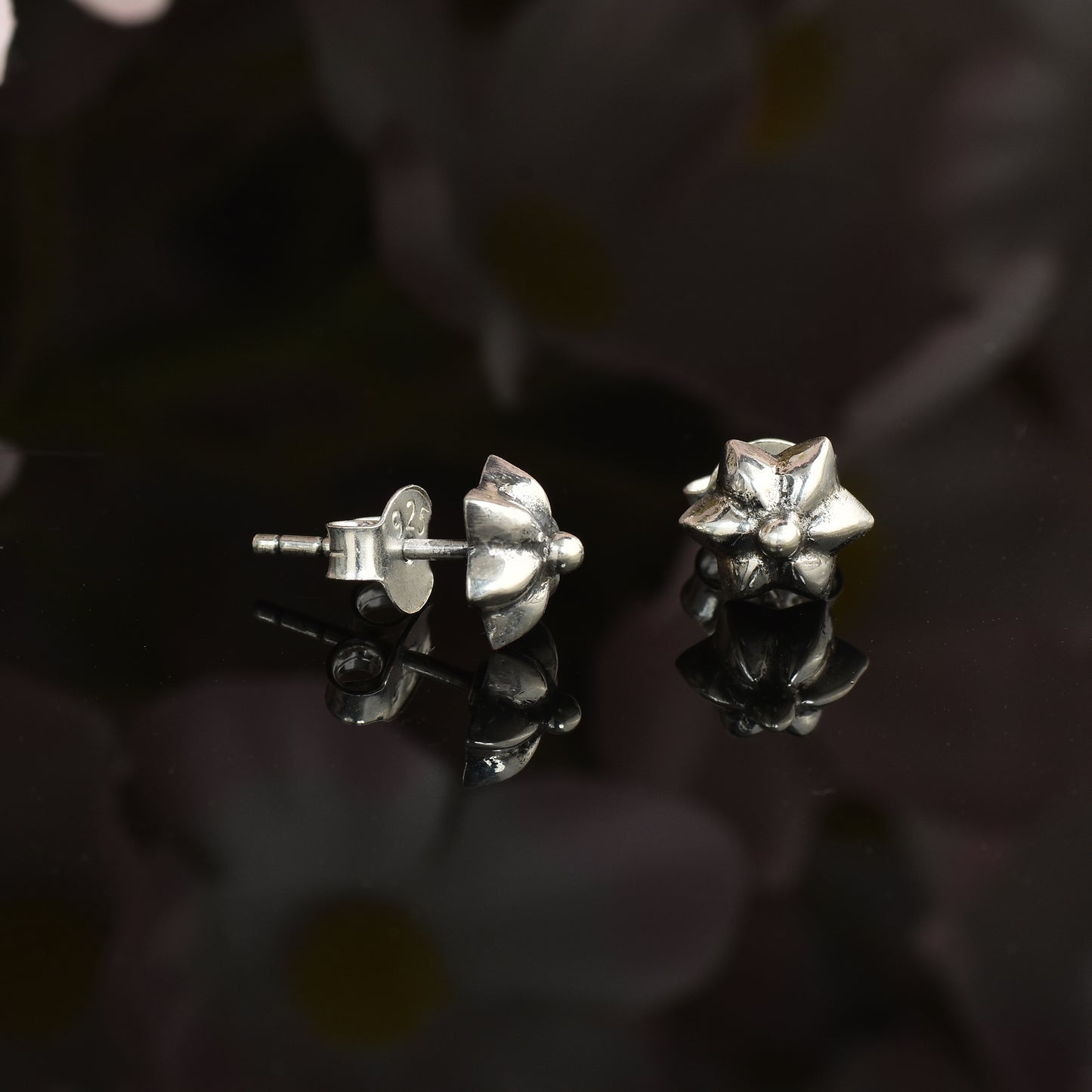Silver Clove Stud And Cartilage Earrings