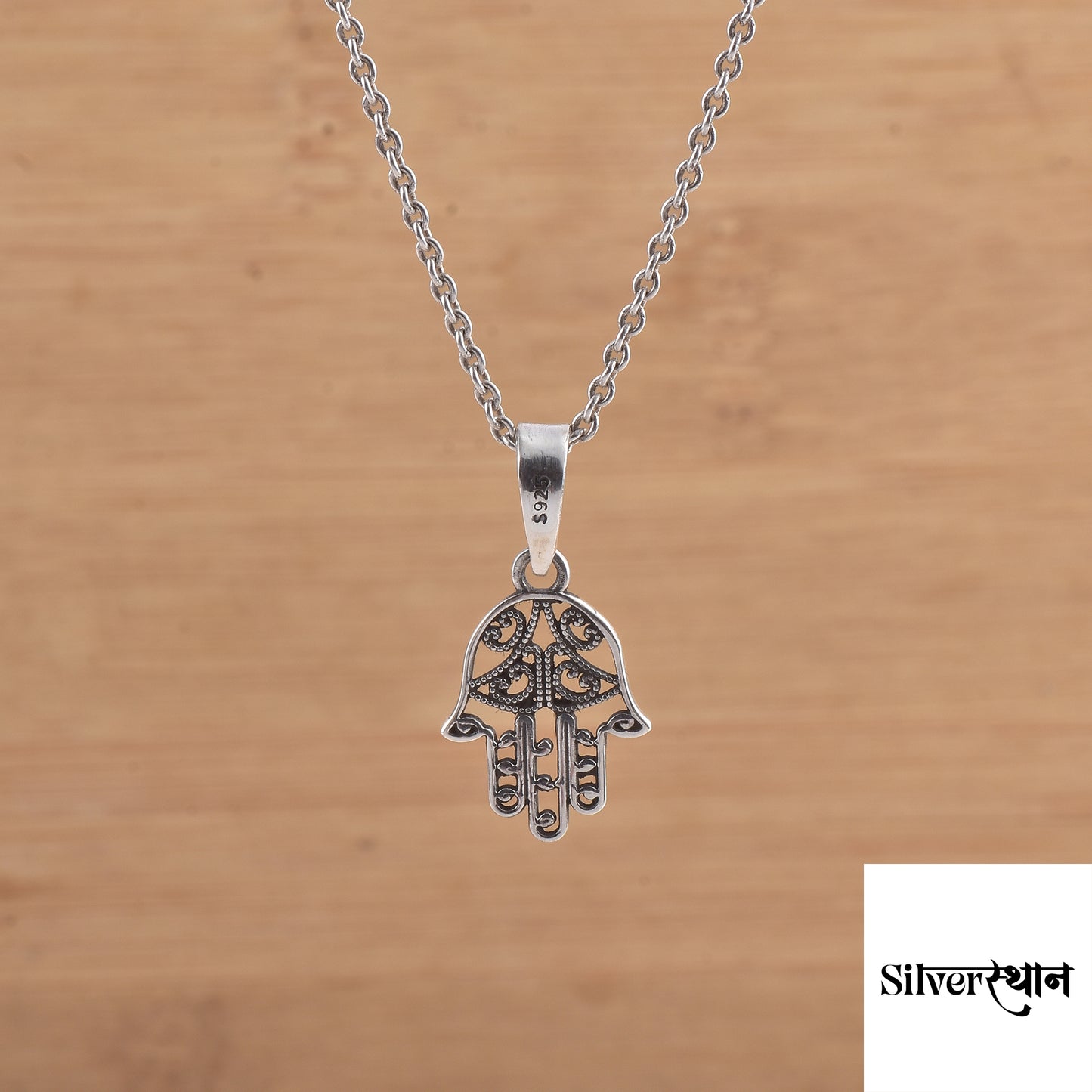 Silver Dainty Hamsa Pendant