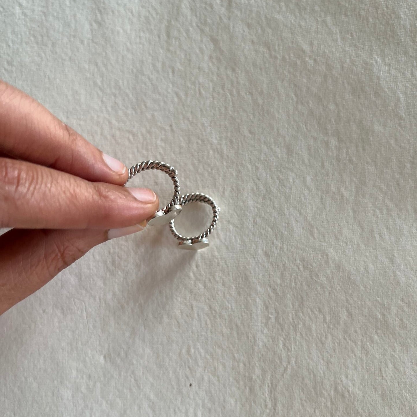 Silver Heart Toe-rings( Pair)
