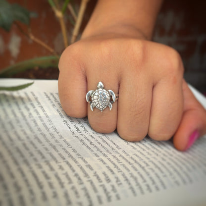 Silver Turtle Ring