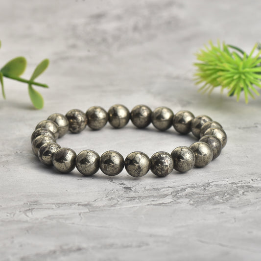 Natural Raw Pyrite Bracelet( With Lab Test Certificate)