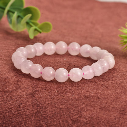 Natural Rose Quartz Bracelet ( With Lab Test Certificate)