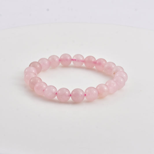 Natural Rose Quartz Bracelet ( With Lab Test Certificate)