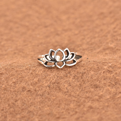 Silver Lotus Ring