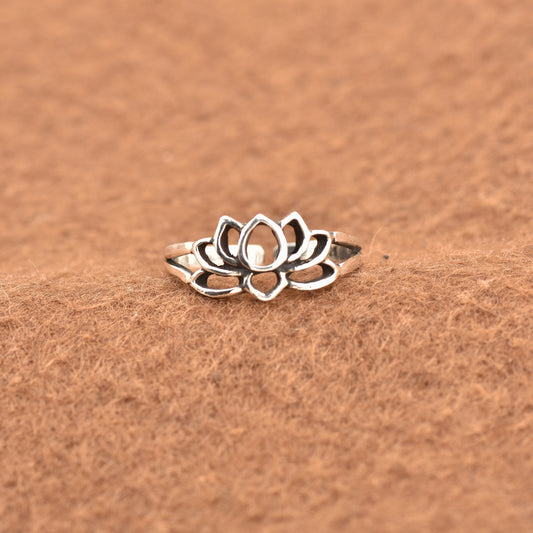 Silver Lotus Ring