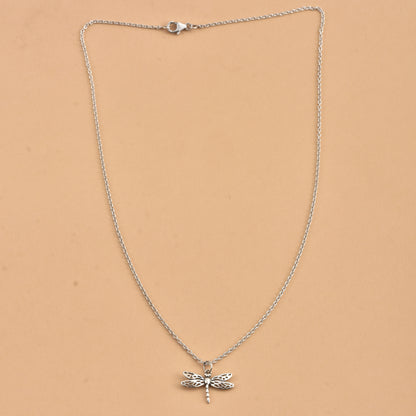 Silver Dragon Fly Neck chain