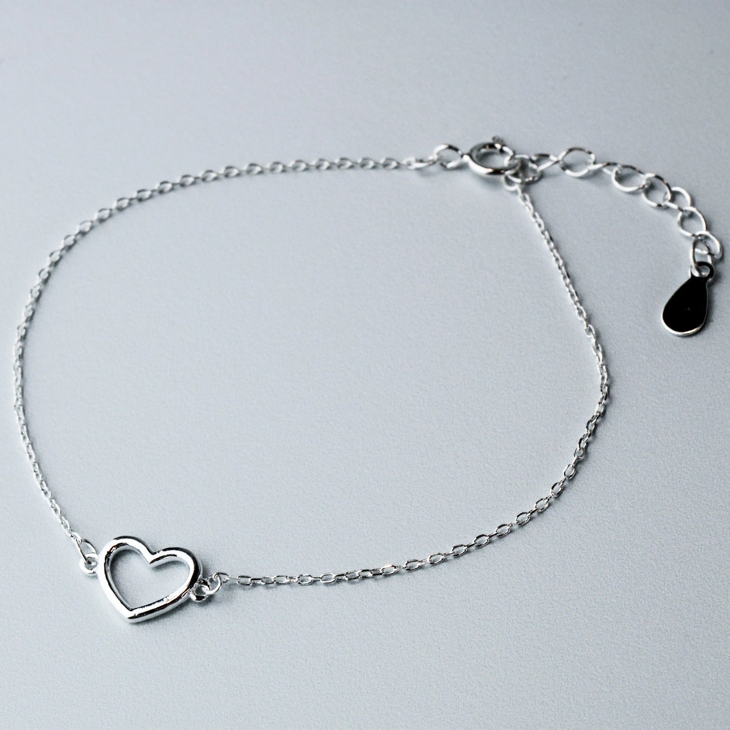 Silver Heart Charm Bracelet