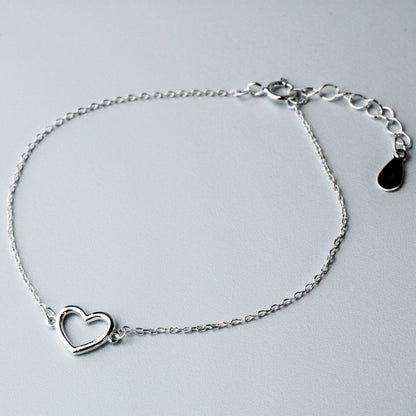 Silver Heart Charm Bracelet