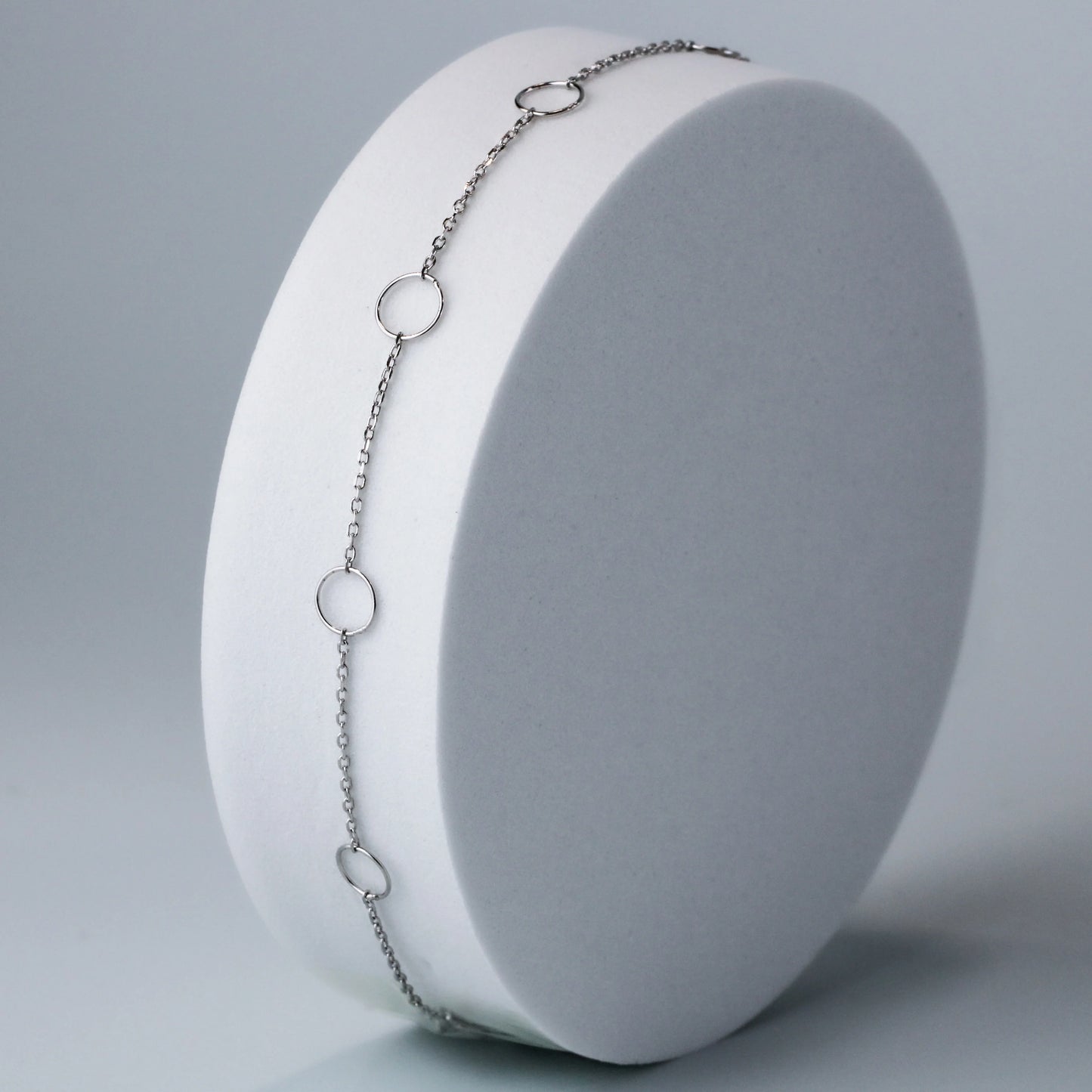 Silver Karma Circle Bracelet