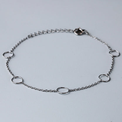 Silver Karma Circle Bracelet