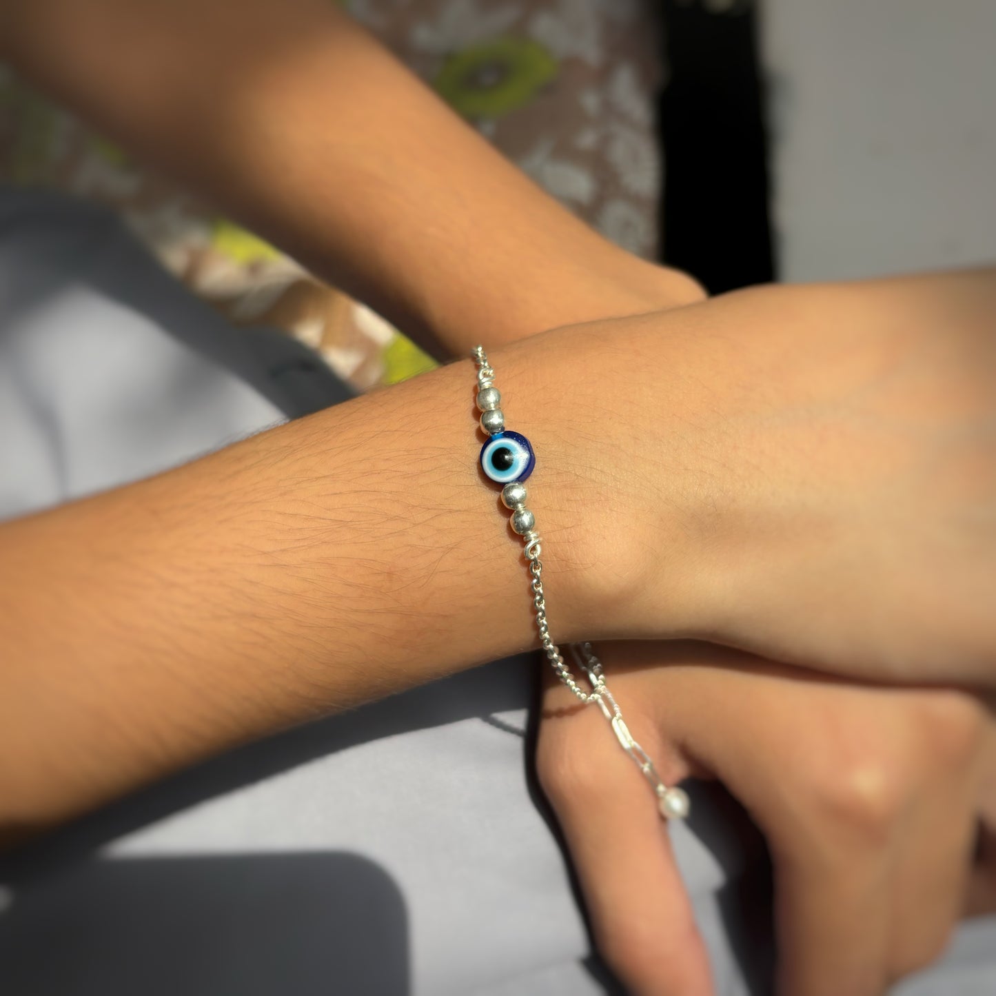 Silveristhan-Sterling silver jewellery-silver evil eye bracelet for womens