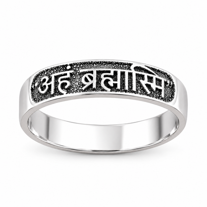 Silver Aham Brahmasmi Band Ring