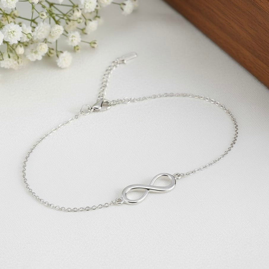 Silver Infinity Chain Bracelet