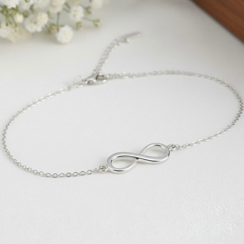 Silver Infinity Chain Bracelet