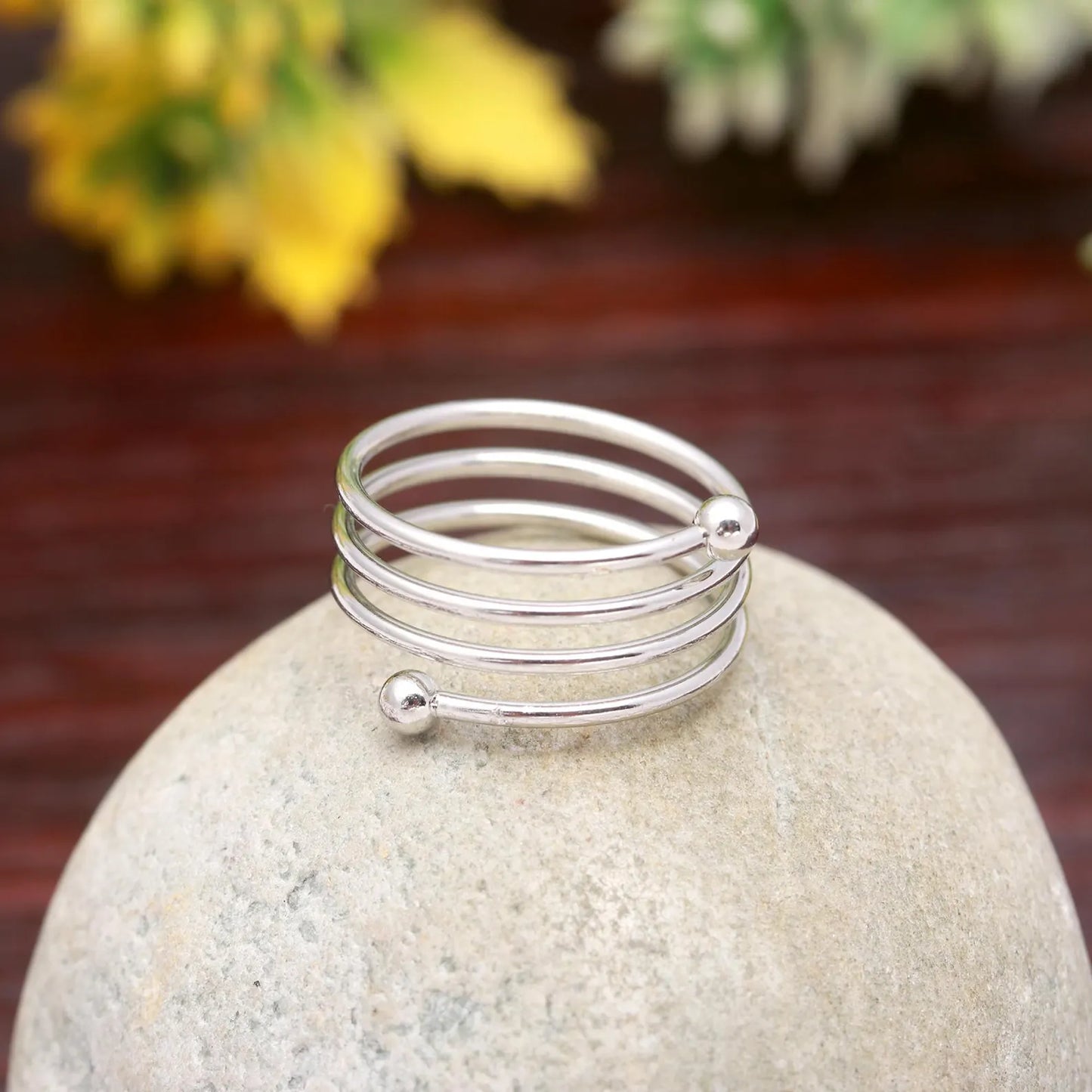 Silver Wire Spiral Ring