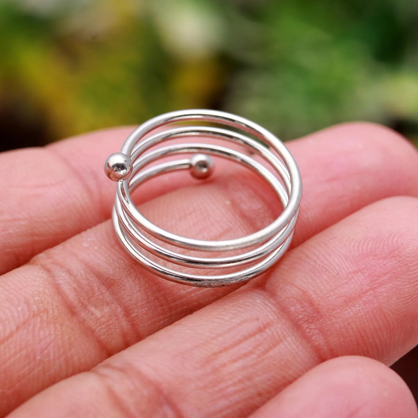 Silver Wire Spiral Ring