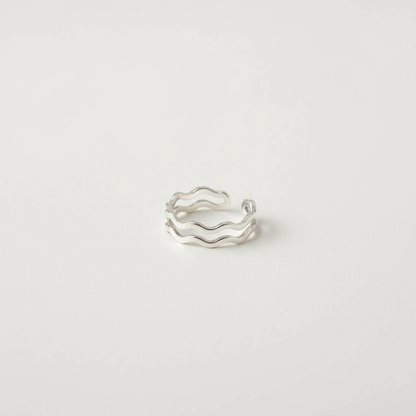 Silver Curves Stackable Ring
